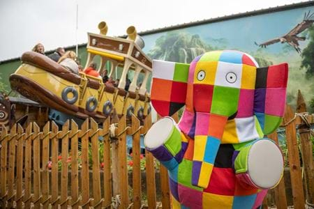 Pictures of Elmer the Patchwork Elephant at Gulliver's Land Milton Keynes